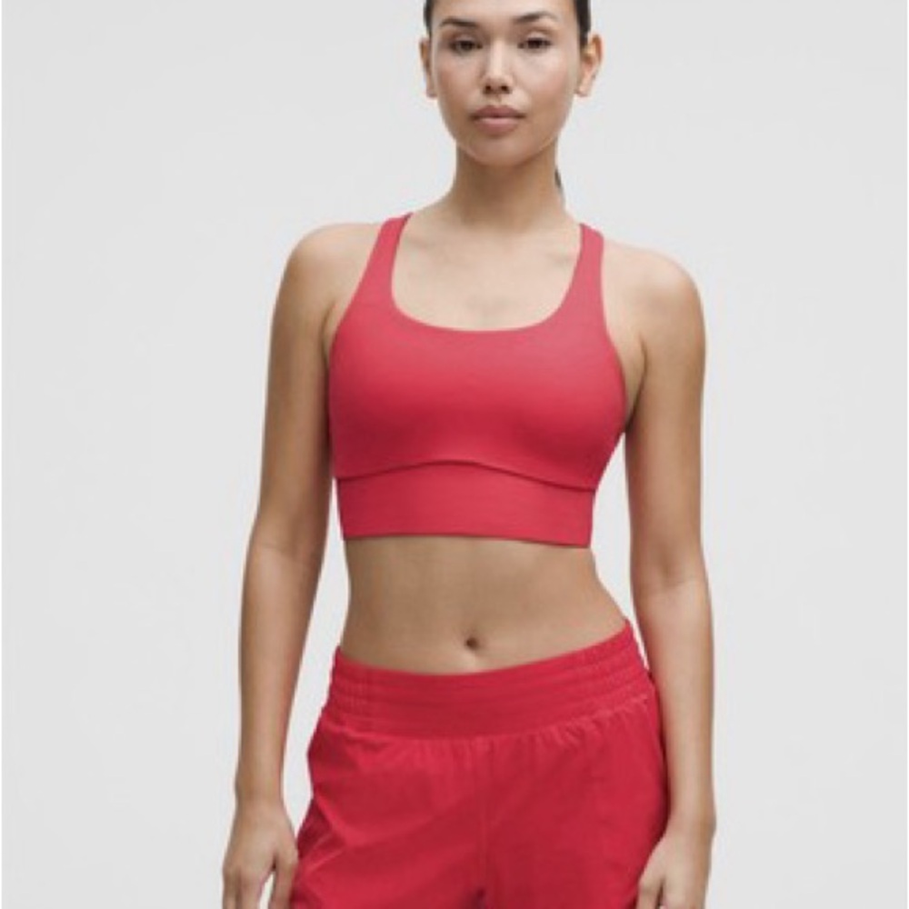 Lululemon Energy Bra 
Medium Support, B–D Cups Size 2 Red Glow
